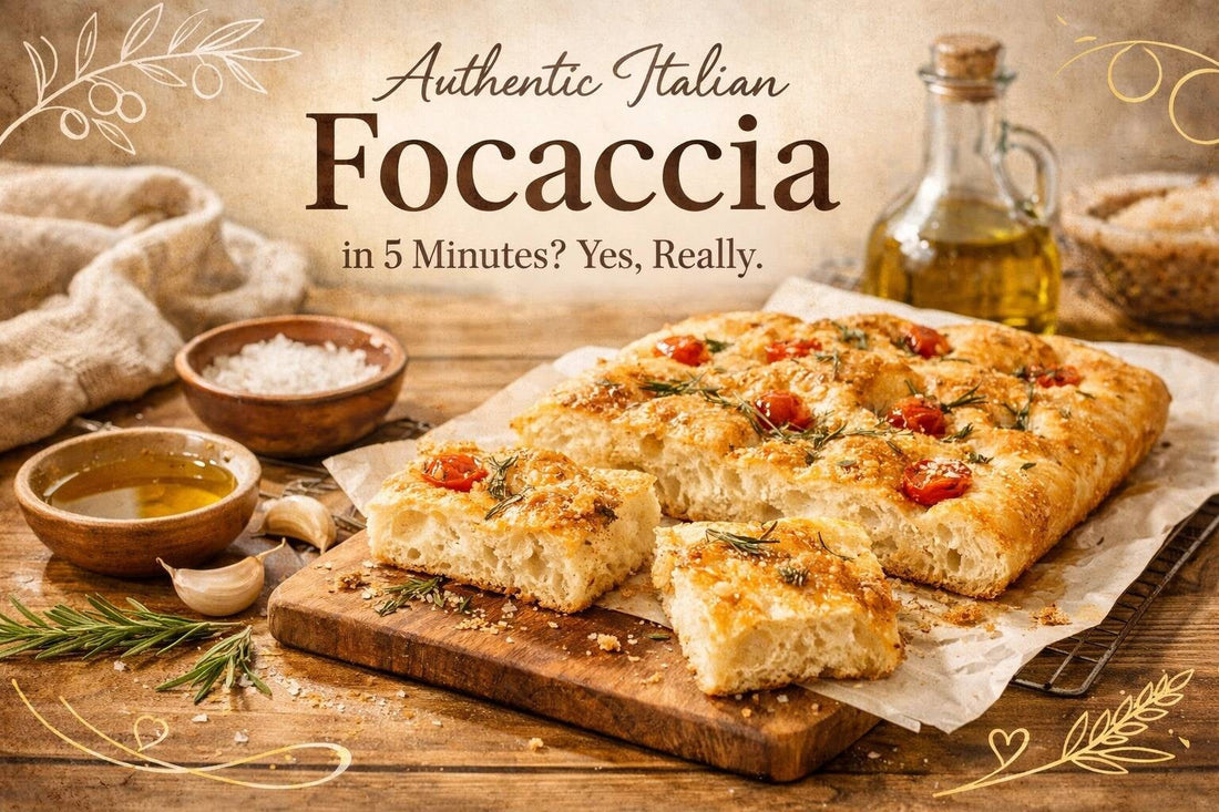 Authentic Italian Focaccia in 5 Minutes? Yes, Really.