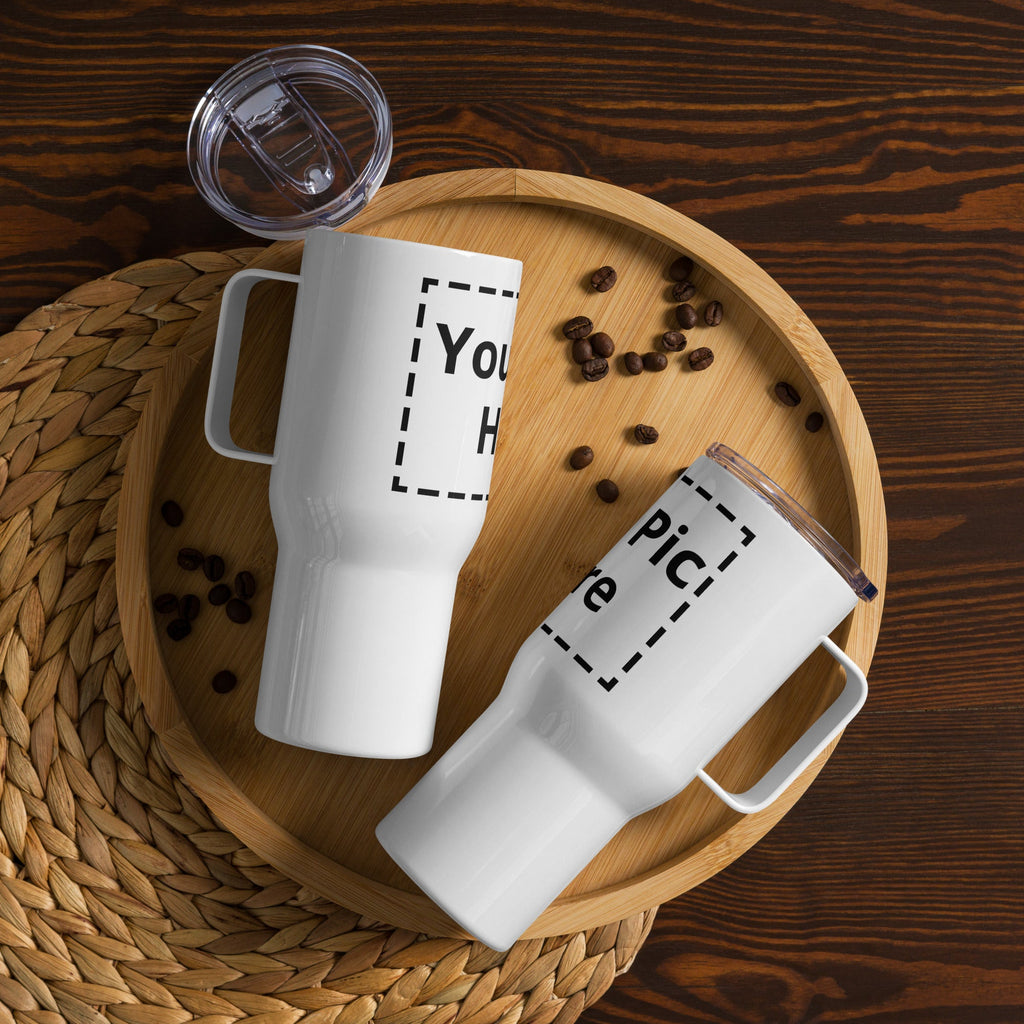 Customized Travel mug with a handle